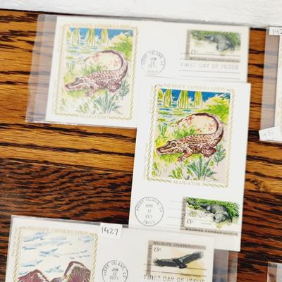 10 PC - 1ST DAY ISSUE STAMPS - WILDLIFE CONSERVATION (ENVELOPES & POSTCARDS)