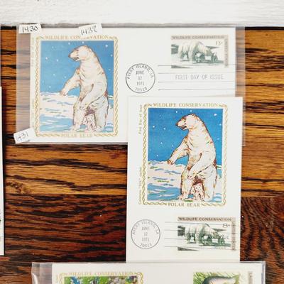 10 PC - 1ST DAY ISSUE STAMPS - WILDLIFE CONSERVATION (ENVELOPES & POSTCARDS)