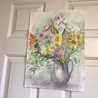 1639 Flower Arrangement Watercolor Lot Originals