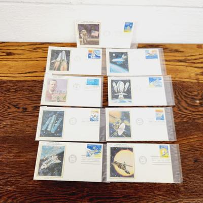 9 PC - 1ST DAY ISSUE STAMPS - US SPACE ACHIEVEMENTS