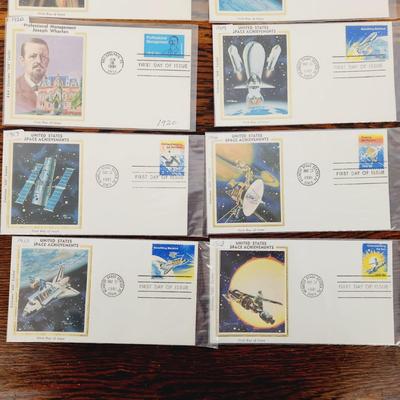 9 PC - 1ST DAY ISSUE STAMPS - US SPACE ACHIEVEMENTS
