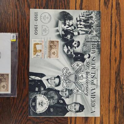 2 PC - 1ST DAY ISSUE STAMP  COLLECTIONS - BOY SCOUTS OF AMERICA