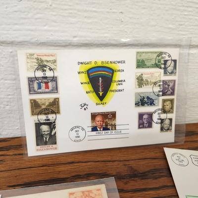 4 PC - 1ST DAY ISSUE STAMPS - KANSAS THEME POSTCARDS