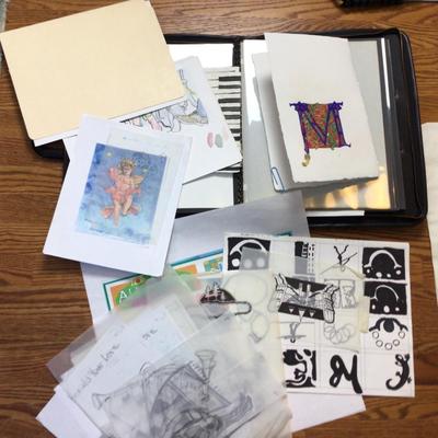 1610 Artist Portfolio with Various Art