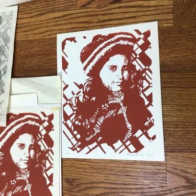 1606 â€œGirlâ€ Art Block Prints