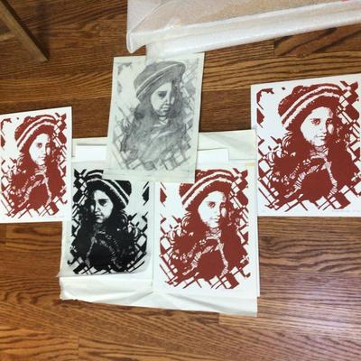 1606 â€œGirlâ€ Art Block Prints