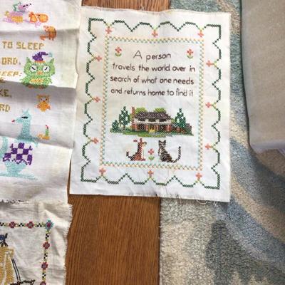 1586 Cross Stitch Lot Finished Pieces