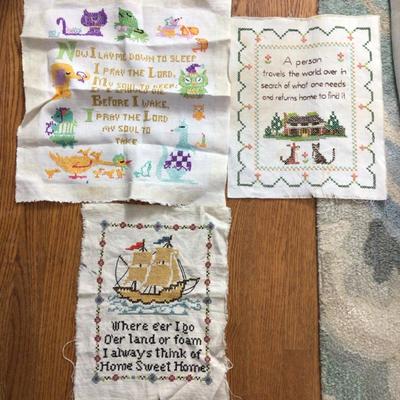 1586 Cross Stitch Lot Finished Pieces