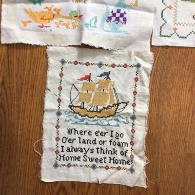 1586 Cross Stitch Lot Finished Pieces