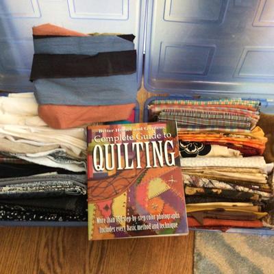 1595 Quilting Fabric Lot & Guide to Quilting Book