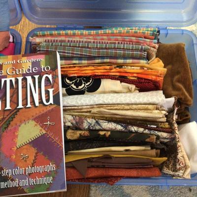 1595 Quilting Fabric Lot & Guide to Quilting Book