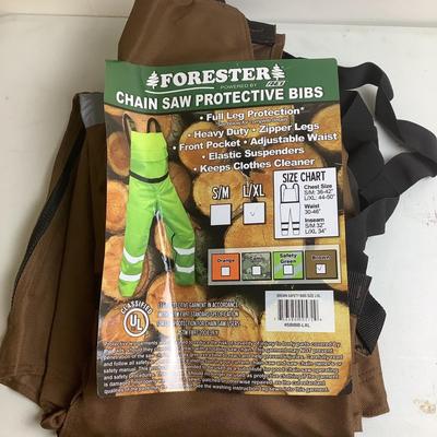 198 Forester Ware L/XL Chainsaw Protective Bibs & Cut Retardant XL Shirt