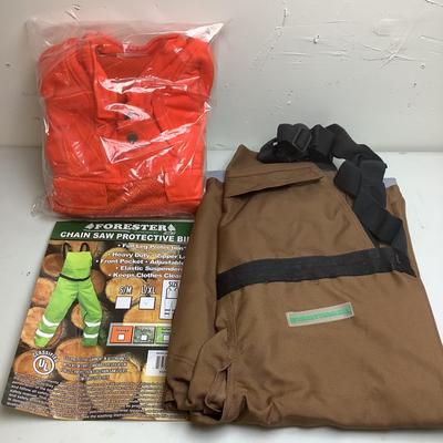 198 Forester Ware L/XL Chainsaw Protective Bibs & Cut Retardant XL Shirt