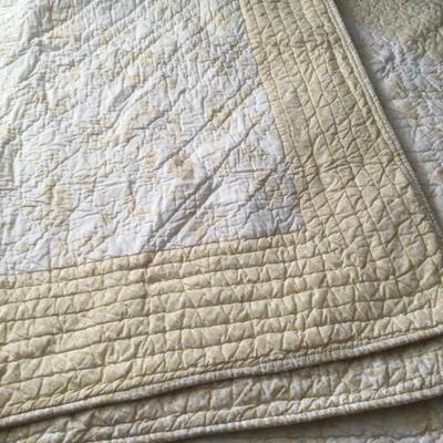 1012 Yellow Floral Bed Spread King