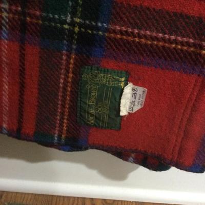 1018 Vintage Red Tartan Archie Brown & Son Bermuda Blanket & Shawl