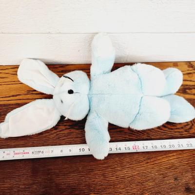 CUTE AQUA BLUE STUFFED BUNNY