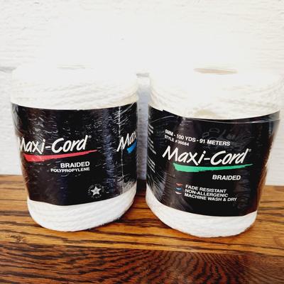 2 - NEW WHITE MAXI CORD 100 YARDS MACRAME YARN