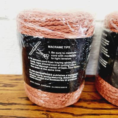 2 - RUSTED COLOR MAXI CORD 100 YARDS MACRAME YARN