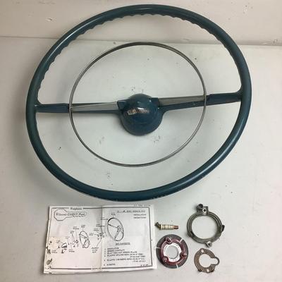 201 Vintage Original Steering Wheel 1955 Chevy BelAir & Horn Repair Parts