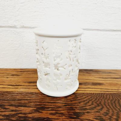 ABSOLUTELY FANTASTIC WHITE PILLAR CANDLE HOLDER