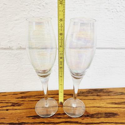 IRIDESCENT CHAMPAGNE FLUTE DUO