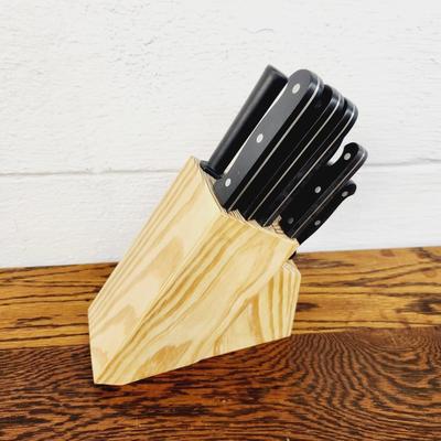 CUISINE DE FRANCE 11 PC CUTLERY SET W/ WOOD BLOCK