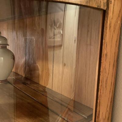 Antique 1923 oak curio cabinet