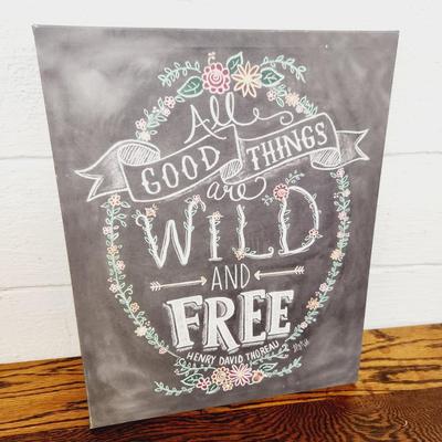 FANTASTIC "HENRY THOREAU" QUOTE CANVAS DECOR