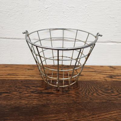 VINTAGE METAL EGG GATHERING BASKET