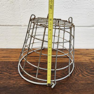 VINTAGE METAL EGG GATHERING BASKET