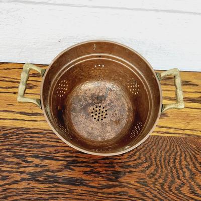 FANTASTIC COPPER & BRASS HANDLED COLANDER