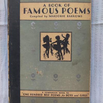1931 A BOOK OF FAMOUS POEMS COMPILED BY MARJORIE BARROWS