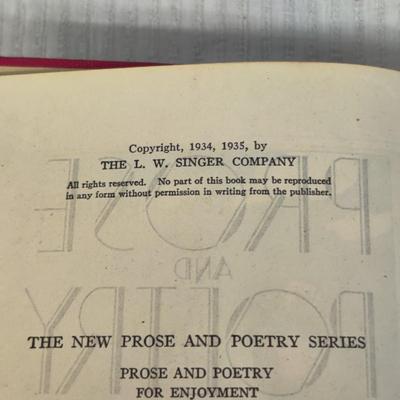1935 PROSE AND POETRY FOR ENJOYMENT