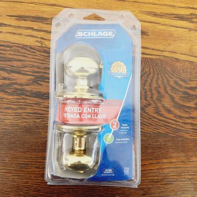 NEW SCHLAGE KEYED ENTRY DOOR HANDLE