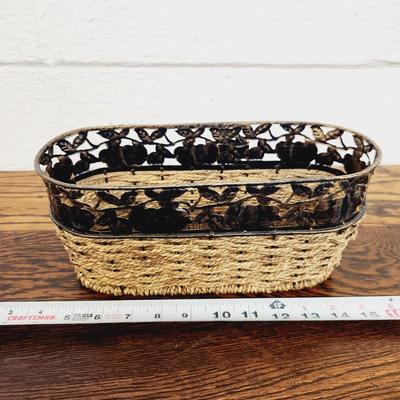METAL AND WOVEN BASKET / PLANTER