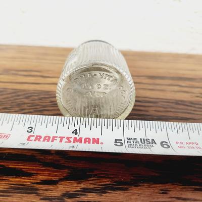 ANTIQUE BURMA SHAVE GLASS CONTAINER-BANK