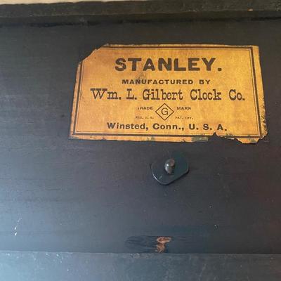 Antique Ebony mantle clock  SEE DETAILS
