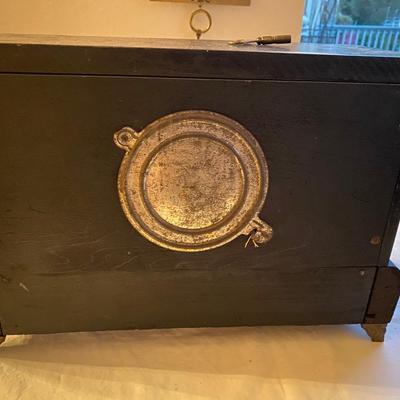 Antique Ebony mantle clock  SEE DETAILS