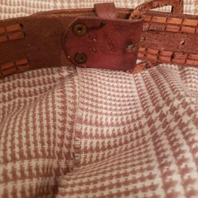 Lot of two vintage women's brown leather belts