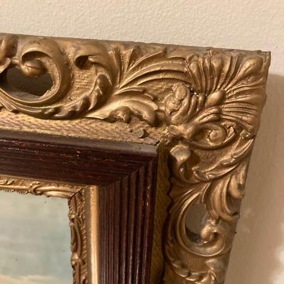 Beautiful antique ornate multilayered frame - framed river view landscape print by Frederick Ogden