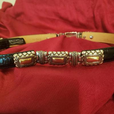 Lot of 3 Vintage Brighton Leather Belts