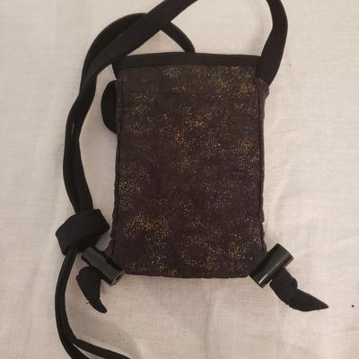 Lot of 2 handmade black & gold Saints bags