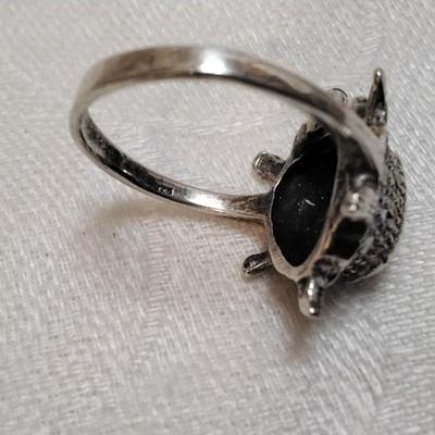 Most Fun Ring Ever! Marcasite 925 Turtle With Moving Head Size 7