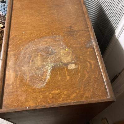 Vintage wooden file cabinet