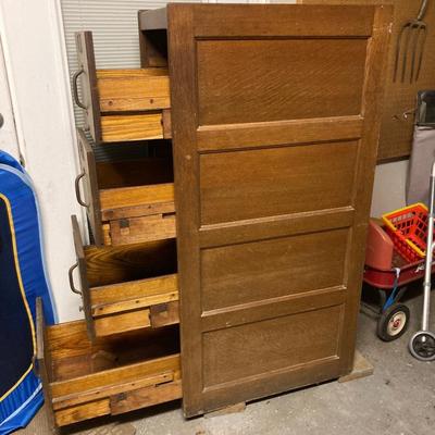 Vintage wooden file cabinet