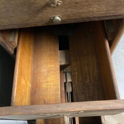 Vintage wooden file cabinet