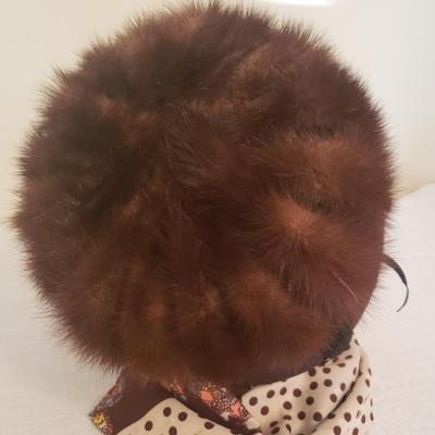 Vintage 1960s cloche mink hat by Julia Ann