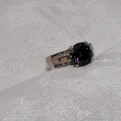 WOW! Amethyst, Opals and Diamonds 925 Ring Size 8