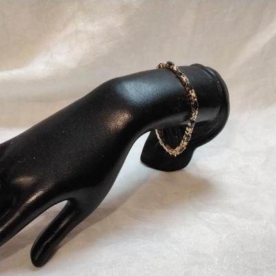 Gorgeous Vintage Sapphire And Diamond Gold Vermeil 7" Bracelet