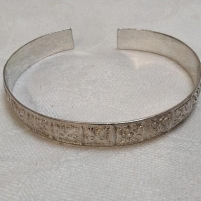 Vintage Zuni 925 Panel Cuff Bracelet